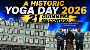 Akshar Yoga Kendraa Sets 21 Guinness World Records On International Yoga Day 2026