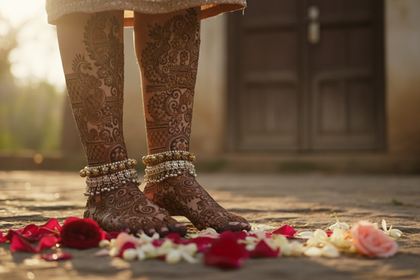 Bridal Mehndi Designs For Legs