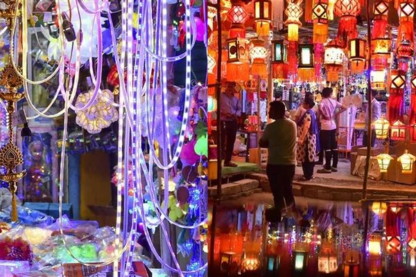 Diwali 2023: Vibrant Markets Buzz with Early Diwali Shopping Scenes
