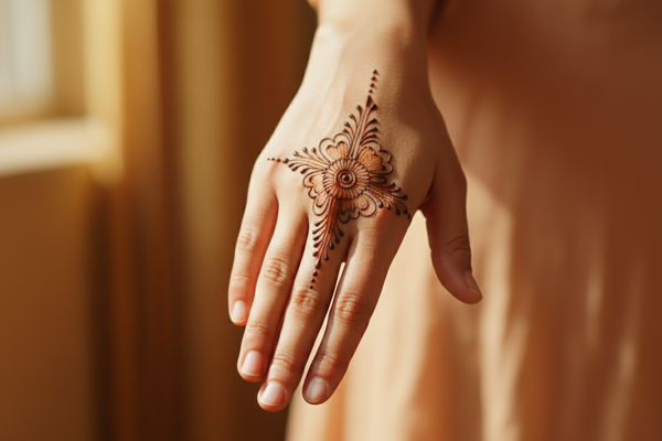 Front Hand Simple Mehndi Design