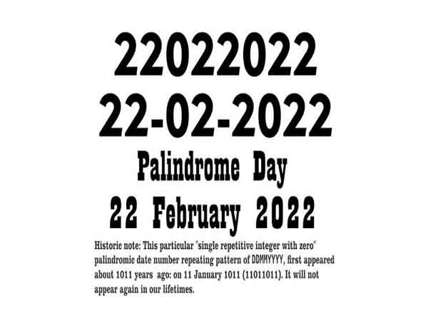 22/02/2022: Tuesday date is both a palindrome and an ambigram?