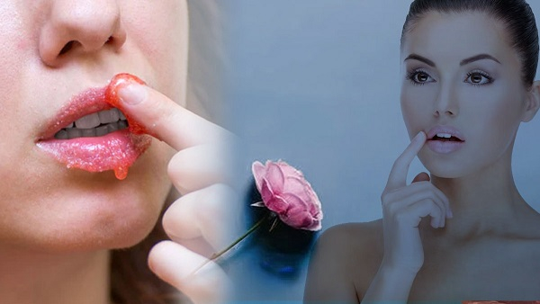 rose lip scrub