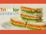 खाने में लाजवाब तिरंगा पनीर सैंडविच