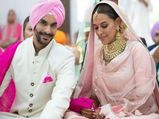 Neha Dhupia Weds Angad Bedi: सिम्‍पल और एलिगेंट ब्राइडल लुक में नजर आई नेहा धूपिया