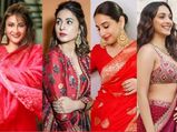 नवरात्रि स्पेशल: कन्या पूजन के दौरान हिना खान और विद्या बालन के इन रेड आउटफिट को करें फॉलो