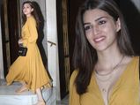 मस्टर्ड येलो ड्रेस में बेहद स्टनिंग लग रही हैं कृति सेनन, देखें तस्वीरें