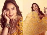 येलो इंडो वेस्टर्न आउटफिट में माधुरी दीक्षित दिखीं बेहद खूबसूरत, कीमत जानकर होंगे हैरान