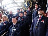Brit Female Rail Staff  Turn Down See-through Blouses!