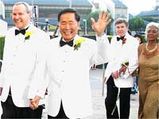 George Takei And Brad Altman Participate In The Newlywed Game