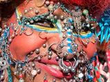 Lady With Multiple Piercings Says 'I DO'!