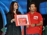 Aishwarya and Sachin at ‘Support My School’ campaign 