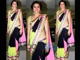 Anushka Sharma In Abu Sandeep Saree For Diwali