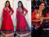 Madhuri Dixit In Red Lehenga Jacket