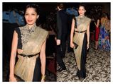 Frieda Pinto At Gstaad In Anamika Khanna 