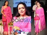 Hema Malini In Pink Kanjeevaram Saree