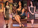 Sunny Leone Stuns In Lace Shift Dress