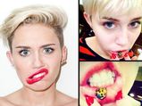 Miley Cyrus Gets Her Lips Tattooed