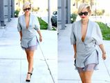 Rita Ora Flashes Major Cleavage In Rompers