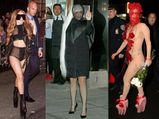 Gaga's See Through Jumpsuits & Latest Headgear