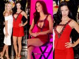 Adriana Lima's Cleavage Show In Red Dress