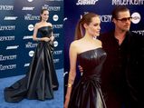 Angelina Jolie In Black Versace Gown