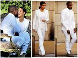 Kim Kardashian & Kanye's First PDA Post Wedding!