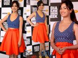 Yami Gautam Looks Hot In Orange Short Skirt 