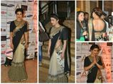 Priyanka Chopra In Hot Black Sabyasachi Saree