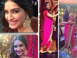 Sonam Kapoor Looks Pretty In Pink Saree