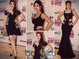 Shilpa & Aditi In Black Dresses Fresh From Ramp