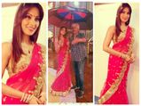 Bipasha Basu Blushes In Vikram Phadnis Saree
