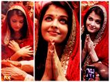 Aishwarya In Red Suit At Lalbaugcha Raja