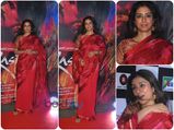 Tabu Bleeds Red In Abu Sandeep Saree
