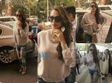 Airport Style: Malaika Arora Khan In Snakeskin Stilettos