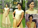 Bindu Madhavi Dresses Like Cinderella For Movie Press Meet