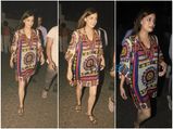 Dia Mirza Flaunts Toned Legs In Printed Kaftan