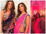 Nicole Scherzinger Wears Hot Pink Saree For Indian Wedding