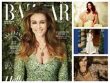 Elizabeth Hurley In 10 Indian Designers For Harpers Bazaar Magazine 