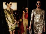 Kalki Looks Glamorous In Golden Sabyasachi