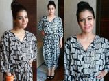 Kajol's Polished Look In Printed Bungalow 8 Jumpsuit