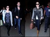 Celebrity Airport Look: Kareena Kapoor & Sunny Leone Flaunting Their Printed Ensembles