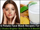 6 Potato Face Mask Recipes For 2 Shades Brighter Skin Tone In A Month!