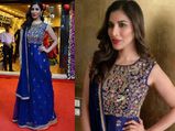 Grab Some Tips From Sophie Choudry's Blue Anarkali