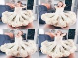 Mother Pictured Her Little Kid With Dresses Made Of Food!