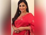 Vidya Balan’s Red Sari Woos But Her Styling Is Drab