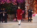 Karan Johar Wears A Red Velvet Sherwani Fit For The Modern Day