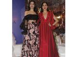 Janhvi Kapoor And Sister Khushi Played With Dreamy Florals And Dramatic Stripes Yet Again