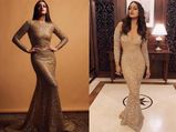 Sonakshi Sinha Stylishly Proves Her Love For Golden Glittering Gowns