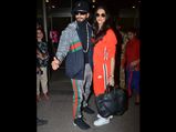 Deepika & Ranveer Slay It Together In Athleisure Airport Outfits 