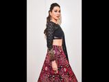 Karisma Kapoor Is The Picture Of Elegance In Her Black And Abstract Lehenga 